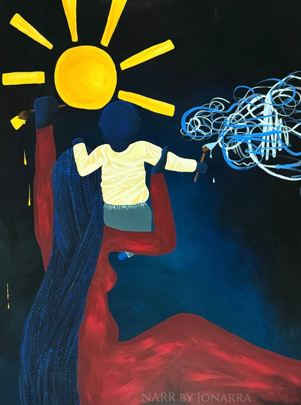 If it is dark, I will draw the light